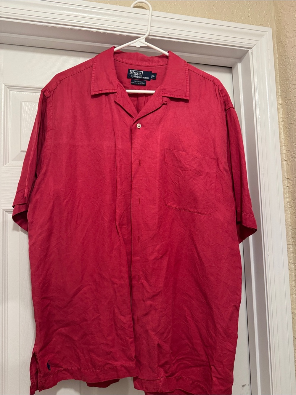 Polo by Ralph Lauren Men's Red Short-Sleeve Button-Down Camp Shirt